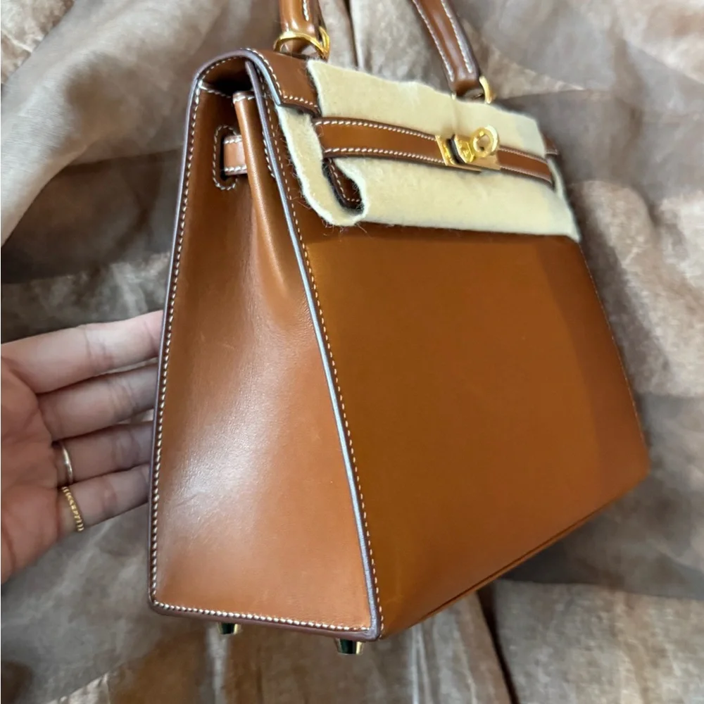 HERMÈS Barénia Fauve Kelly 25 Sellier GHW - Picture 9 of 17